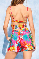Tropical Print Shorts Set back