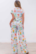 Beach Vibes Print Pants Set back