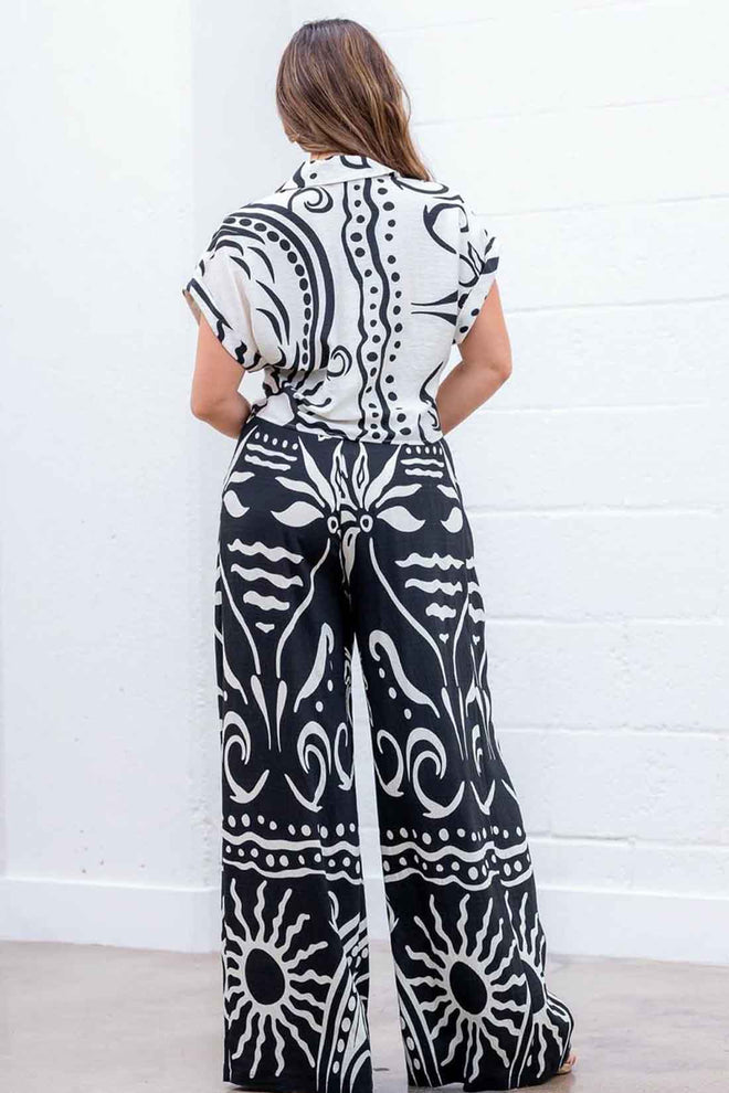 Thalia Duo Tone Pants Set back