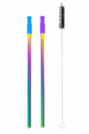 Rainbow Stainless Steel Straw set