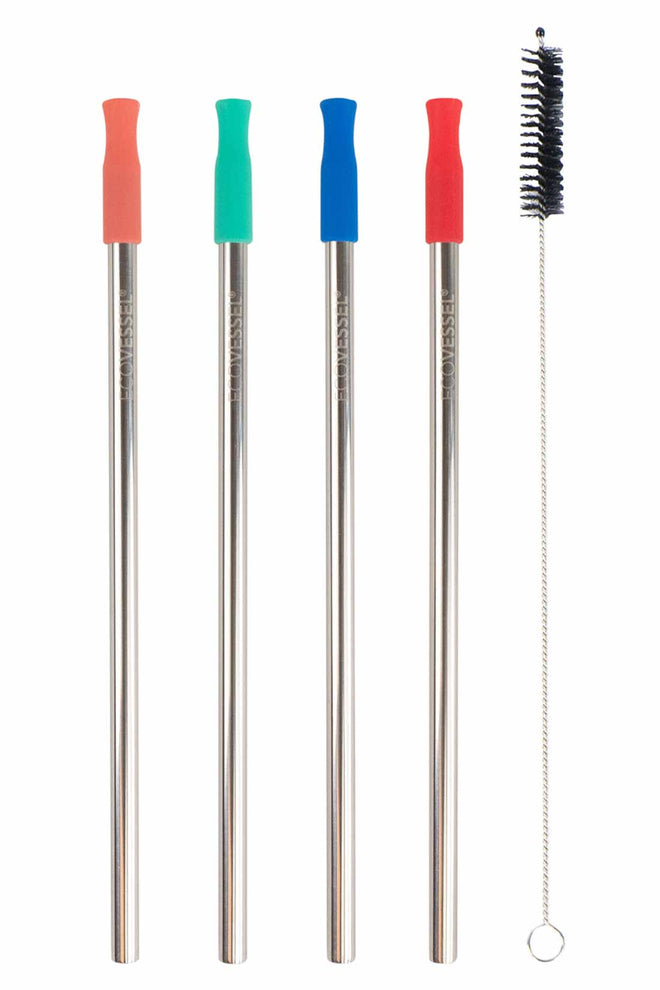 Multicolor Stainless Steel Straw set