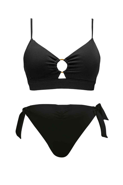 Fiory Shine Black Olie Bikini Set front