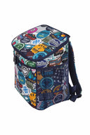 Life is Good Sticker Print 30-Can Backpack Cooler side