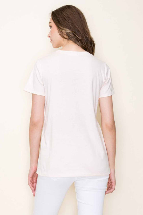 Natural Happy Faces Graphic Top back