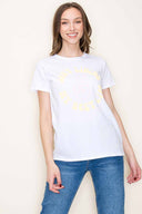 White Living My Best Life Graphic Top