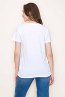 White High Tides Good Vibes Graphic Top back