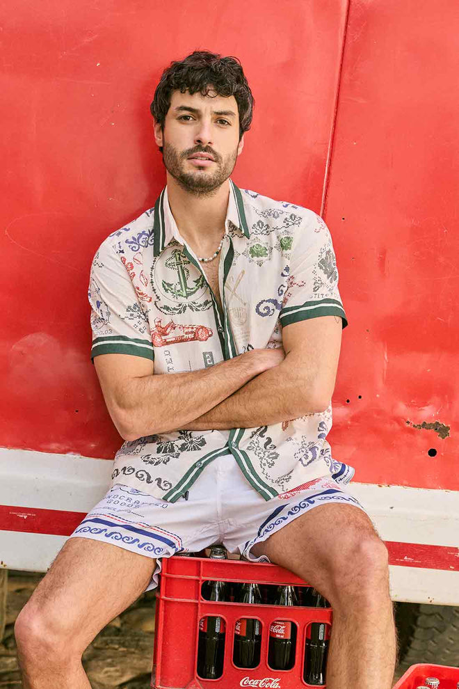 Agua Bendita Jack White Tissu Shirt