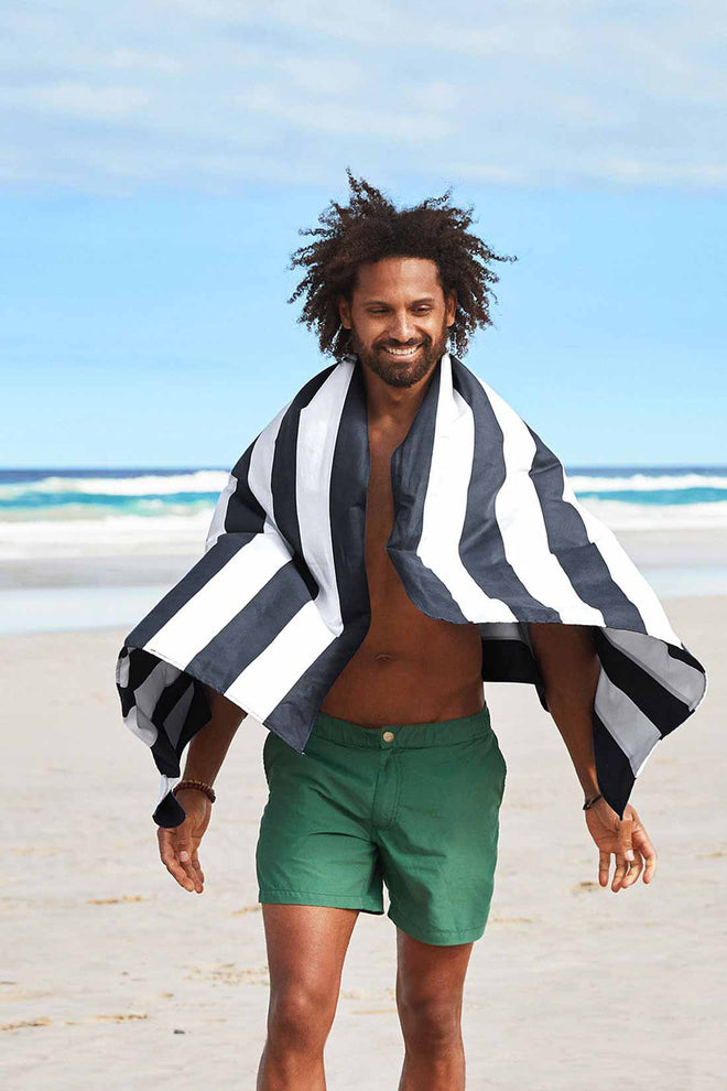 Dock and Bay Cabana Kamari Charcoal XL Towel lifestyle
