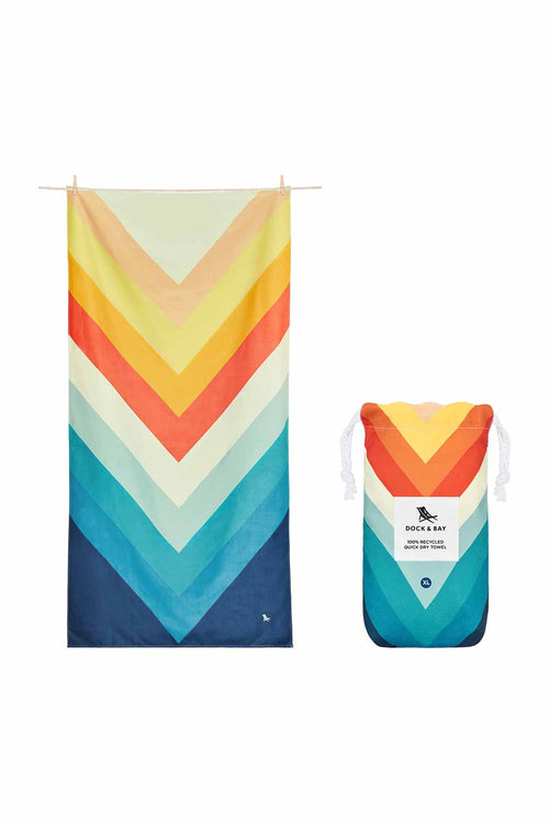 Dock and Bay Stripes Go Wild Chevron Chic XL Towel