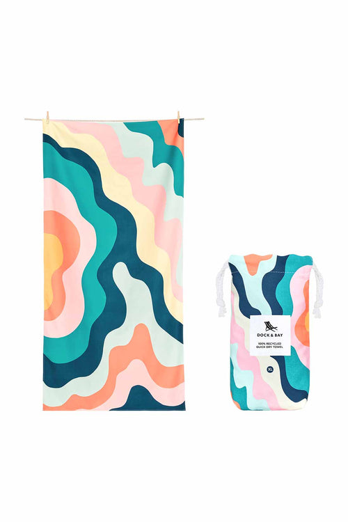 Dock and Bay Stripes Go Wild Get Wavy XL Towel