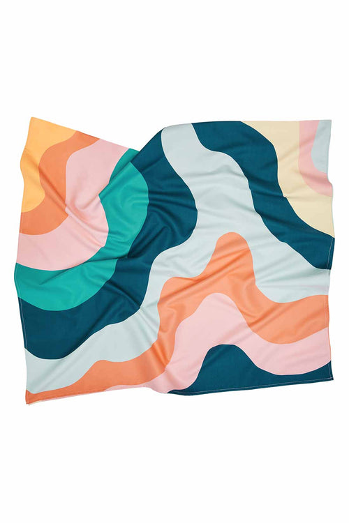 Dock and Bay Stripes Go Wild Get Wavy XL Towel fold