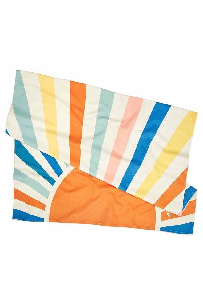 Dock and Bay Stripes Go Wild Rising Sun XL Towel fold