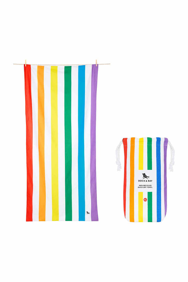 Dock and Bay Summer Rainbow Skies XL Towel
