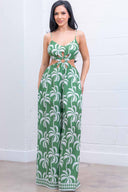 Green Palms Jumpsuit