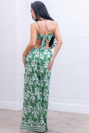 Green Palms Jumpsuit back