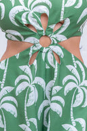 Green Palms Jumpsuit detail
