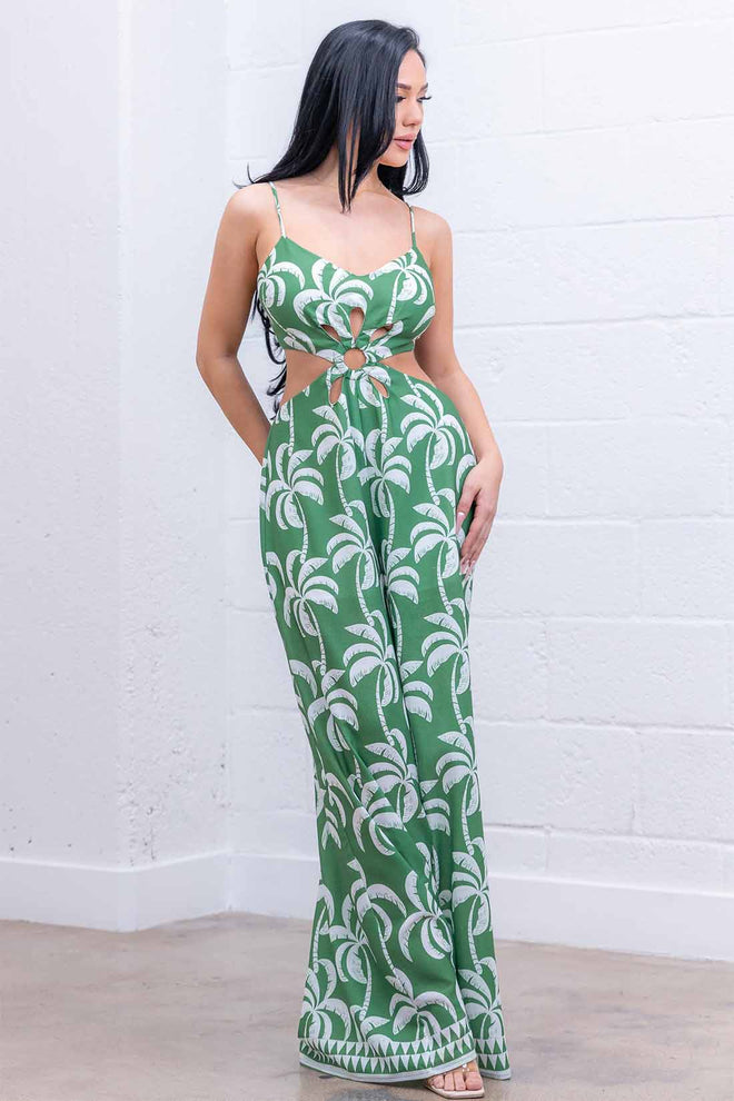 Green Palms Jumpsuit