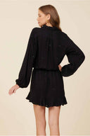 Black Stars Mini Dress back