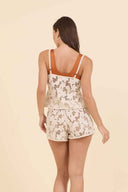 Neutral Star Crochet Shorts Set back