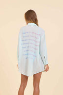 Clear Water Blue Cotton Shirt back