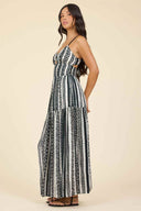 Geometric Stripe Maxi Dress side