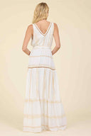 Gold Dust Stripe Maxi Dress back