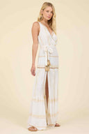 Gold Dust Stripe Maxi Dress side