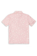 Pink Performance Printed Polo back