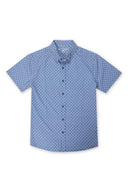 Navy Geometric Performance Shirt