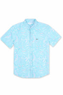 Mint Printed Leaves Shirt