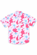 Red Printed Flowers Shirt