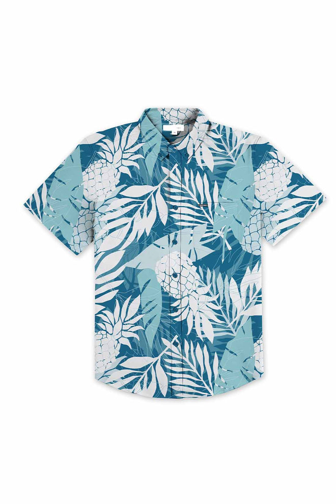 Navy Tropical Pineapple Shirt