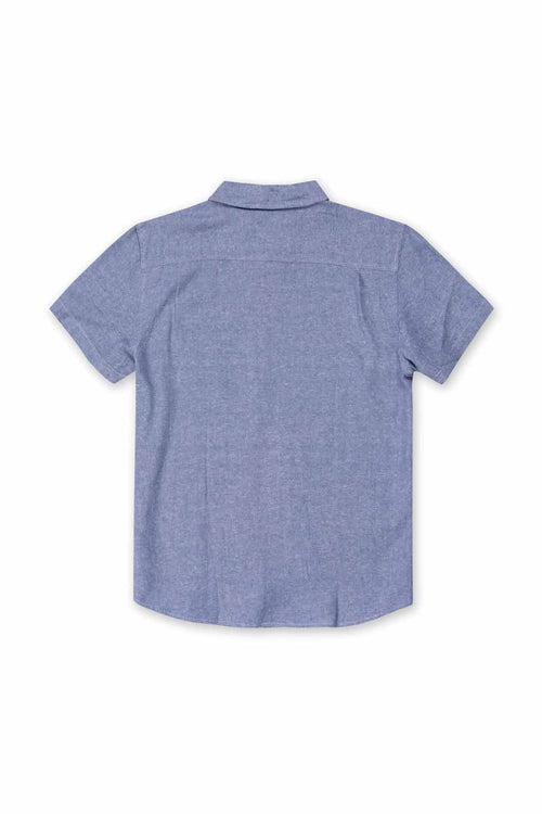 Navy Linen SS Shirt back