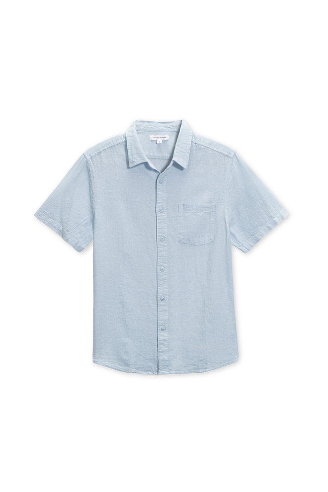 Blue Linen SS Shirt