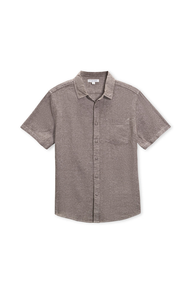 Brown Linen SS Shirt