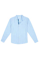 Blue Long Sleeve Linen Shirt