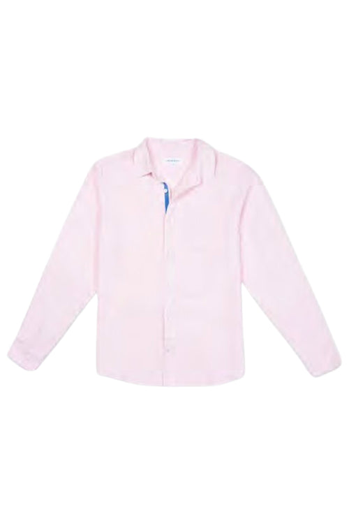 Pink Long Sleeve Linen Shirt detail