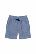 Navy Linen Shorts
