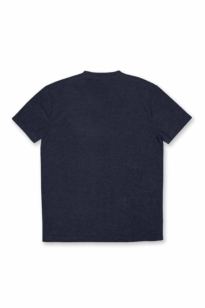 Navy Terry Cloth T Shirt back
