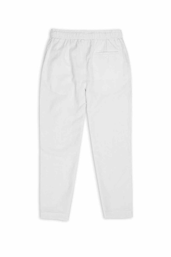 White Linen Pants back