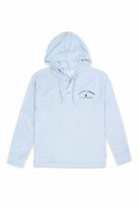 Blue Printed Terry Hoodie