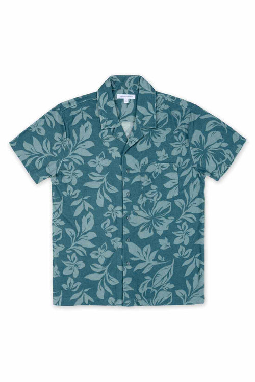 Green Printed Terry Shirt
