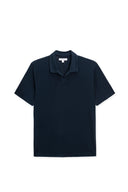 Navy Boucle Jersey Polo