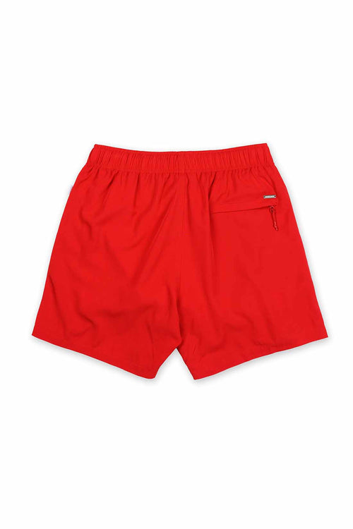 Red Performance Swim Trunk back