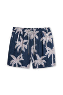 Navy Palms Printed Swimtrunk