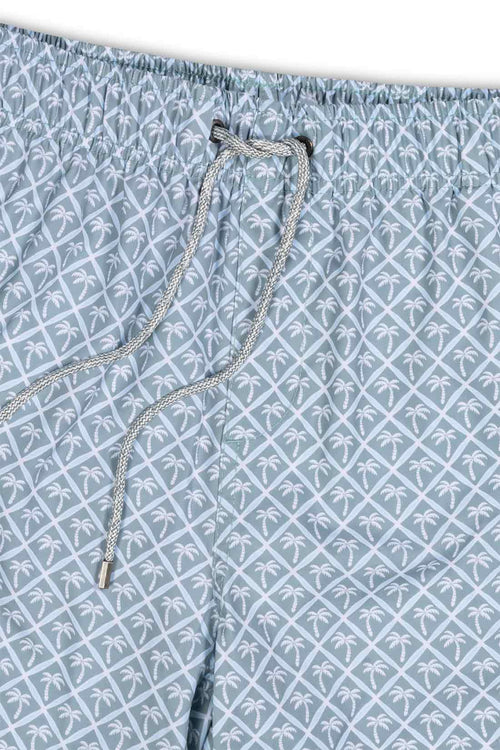 Sage Palms Pattern Swimtrunk detail