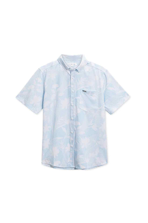 LBlue Floral Printed Shirt