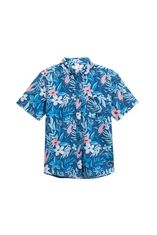 Blue Floral Print Shirt