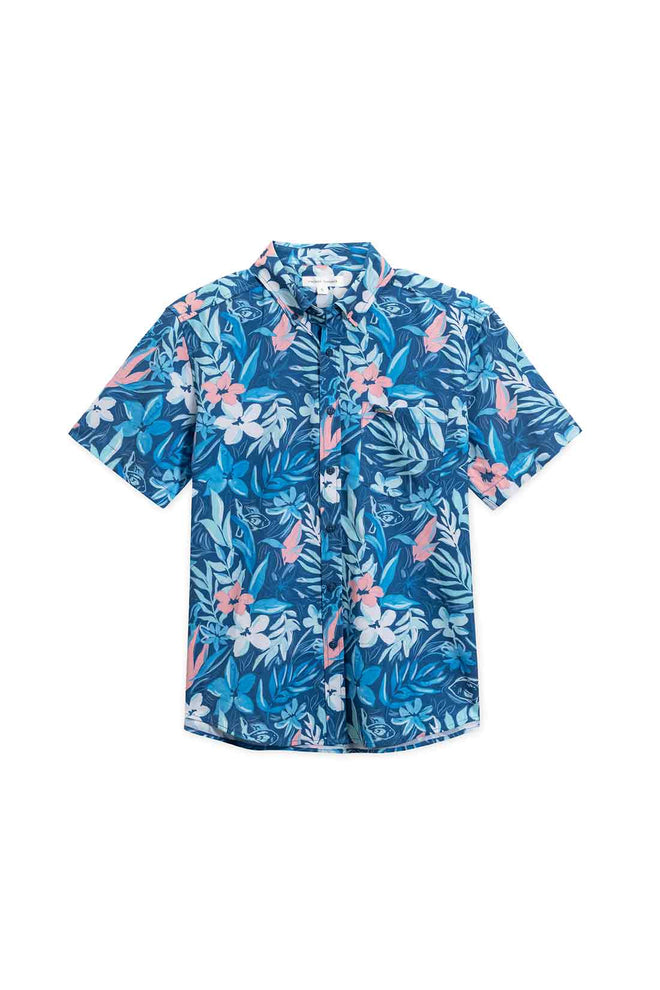 Blue Floral Print Shirt