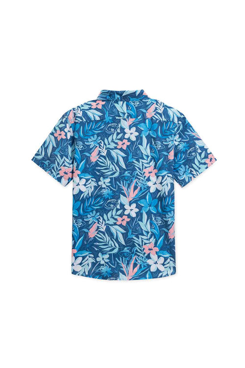 Blue Floral Print Shirt back